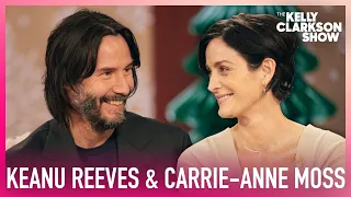 'Matrix' Stars Carrie-Anne Moss & Keanu Reeves Reminisce About Talking On Phone For Hours As Teens