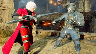 Dante vs. Ghost: Aggressive Combat & Knife Skills Fight on Professional - Resident Evil 4 Remake