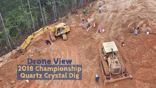 2018 World Championship Quartz Crystal Dig in Arkansas at Twin Creek Crystal Mine | Drone Footage