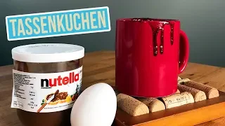 Nutella Tassenkuchen mit nur 2 Zutaten | Schokoladen Kuchen schnell & einfach