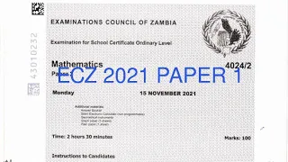 ECZ Internal 2021 paper 1