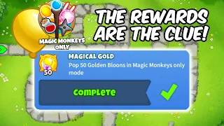 Golden Bloon On Magic Monkeys Achievement In BTD6! (Magical Gold)