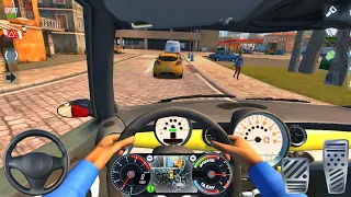 Taxi Sim 2020 Gameplay 05 - Driving Mini Cooper For Passanger In Town - StaRio Simulator