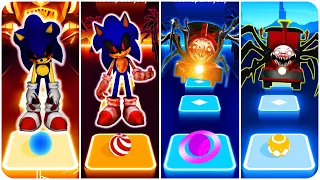 Sonic EXE VS Sonic EXE VS Choo Choo Charles VS Choo Choo Charles | Tiles Hop EDM Rush