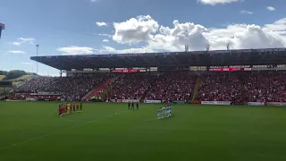 Minute’s applause for Craig Brown. Aberdeen v Celtic SPFL Premiership 13/08/23
