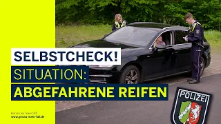 SELBSTCHECK – Abgefahrene Reifen: Wie würdest du dich entscheiden? | Polizei NRW