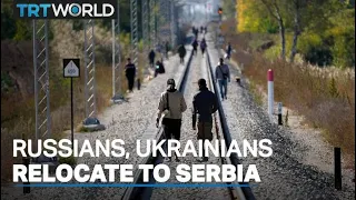 Russians, Ukrainians avoiding conflict flee to Serbia