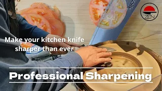 【Professional sharpening】 kitchen knife sharpening by Master knife sharpener at kiwami shop
