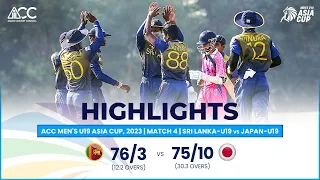 ACC Men's U19 Asia Cup | Sri Lanka-U19 vs Japan-U19 | Highlights