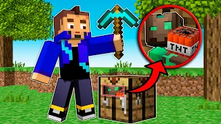 TROLLEO a MI AMIGO ESCONDIDO DENTRO de BLOQUES de MINECRAFT! 😂 HACKEO el MUNDO SURVIVAL de MI AMIGO