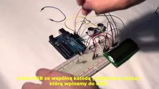 Arduino - ultradźwiękowy pomiar odległości + wyświetlacz LCD