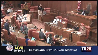 Cleveland City Council Meeting, October 30, 2023