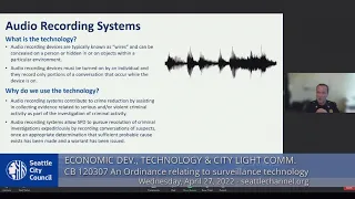 Seattle City Council Economic Development, Technology & City Light Committee 4/27/22