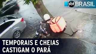 Temporais e cheias castigam cidades do estado do Pará | SBT Brasil (10/04/21)