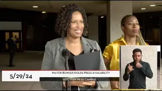 Mayor Bowser Holds Press Availability, 5/29/24