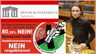 Susanne Fürst FPÖ am 23.2.22: Volksbegehren „Striktes Nein“ im Nationalrat