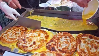 Can't Resist！BEST 8 most popular Breakfast Street Food, Omelette Pancakes/無法抗拒！８家最熱門早餐, 驚人的街頭美食