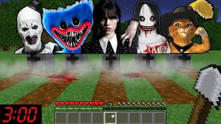 DESENTERREI 8 MONSTROS DO HALLOWEEN ÁS 3:00 DA MADRUGADA NO MINECRAFT