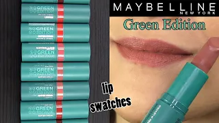 Maybelline Green Edition Butter Cream Lipsticks // Lip Swatches & Review