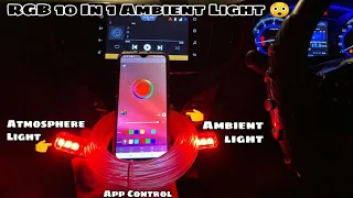 RGB 10 In 1 Ambient Wire With Atmosphere Light 😍 | App Control | Baleno Modification | Techno Khan