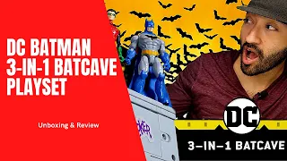 BATMAN 3-in-1 Batcave Playset with Exclusive 4-inch Action Figure and Battle Armor Unboxing & Review