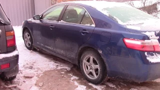 Тойота Камри Заводим в мороз Toyota Camry Start car in the cold