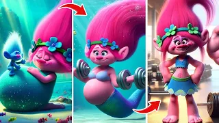 Poppy excited to lose weight / Trolls 3 and Kung Fu Panda 4 fantasy story (2024)