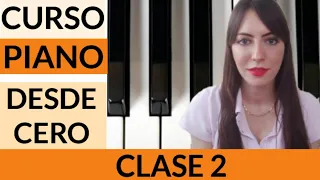 CÓMO APRENDER A TOCAR EL PIANO DESDE CERO - Clase 2 | CLASES DE PIANO GRATIS PARA PRINCIPIANTES.