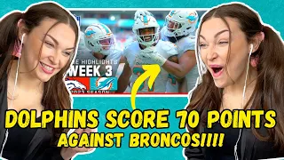 New Zealand Girl Reacts to Dolphins scoring 70 points Against the Broncos