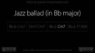 Jazz ballad in Bb Major (Bb Cm7 Dm7 Cm7 Bb Cm7 Bb F7) : Backing track