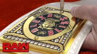 Alexa Bliss' custom plates are added to the Raw Women's Championship: Exclusive, May 1, 2017
