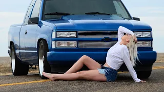 Sexy Blonde learns to drive stick manual transmission