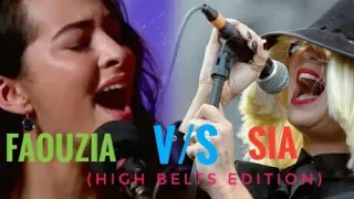 Sia V/S Faouzia- High notes (High belts edition)| Live vocal battle [A4-F#5] 🔥😱