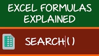 SEARCH Formula in Excel