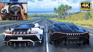 Bugatti Centodieci & Bugatti La Voiture Noire | The Crew 2 | logitech G29 gameplay