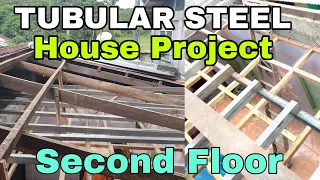 Tubular Steel Second Floor in Philippines | House project Week 1