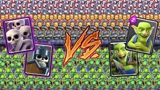 GOBLIN TEAM VS SKELETON TEAM | CLASH ROYALE TEAM CHALLENGE