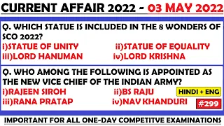 03 May 2022 Current Affairs Question | India & World Current Affair | Current Affairs 2022 May |