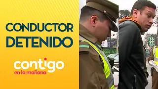 TERMINÓ ESPOSADO: La detención en vivo de automovilista por ocultar patente - Contigo en la Mañana