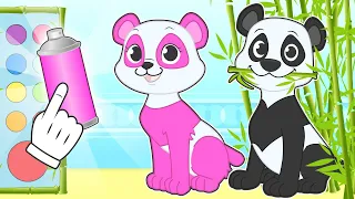 BABY PETS 🐼 Kira and Max dress up as a Panda Bears