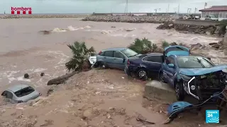 Torrential rain causes devastating flooding in the Catalan town of Alcanar • FRANCE 24 English