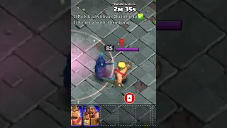Max king vs Giant p.e.k.k.a with and without SHRINK traps | Clash of Clans