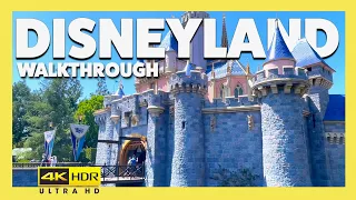 Disneyland walkthough with rides [4K] - ENTIRE PARK! #DisneylandTour #walkthrough