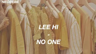LEE HI - NO ONE EASY LYRIC