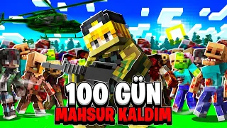 Minecraft ama Zombi Adasında 100 Gün MAHSUR Kaldım..