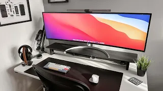 The ULTIMATE Productivity Setup with a SUPER ULTRAWIDE Monitor | DESK SETUP TOUR!