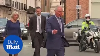 Prince Charles receives sparkly present and balloon for his birthday