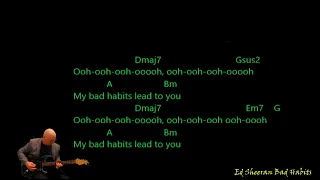 Ed Sheeran , Bad Habits , chords lyrics , 1/2 Tracks