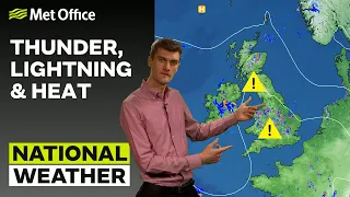 11/06/23 – Seeing lightning and hearing thunder – Afternoon Weather Forecast UK – Met Office Weather