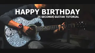 Happy birthday [ 25 seconds guitar tutorial ] #shorts